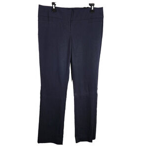 The Limited Women Pants Ideal Stretch Size 14 Long Blue Boot Cut Mid Rise Career